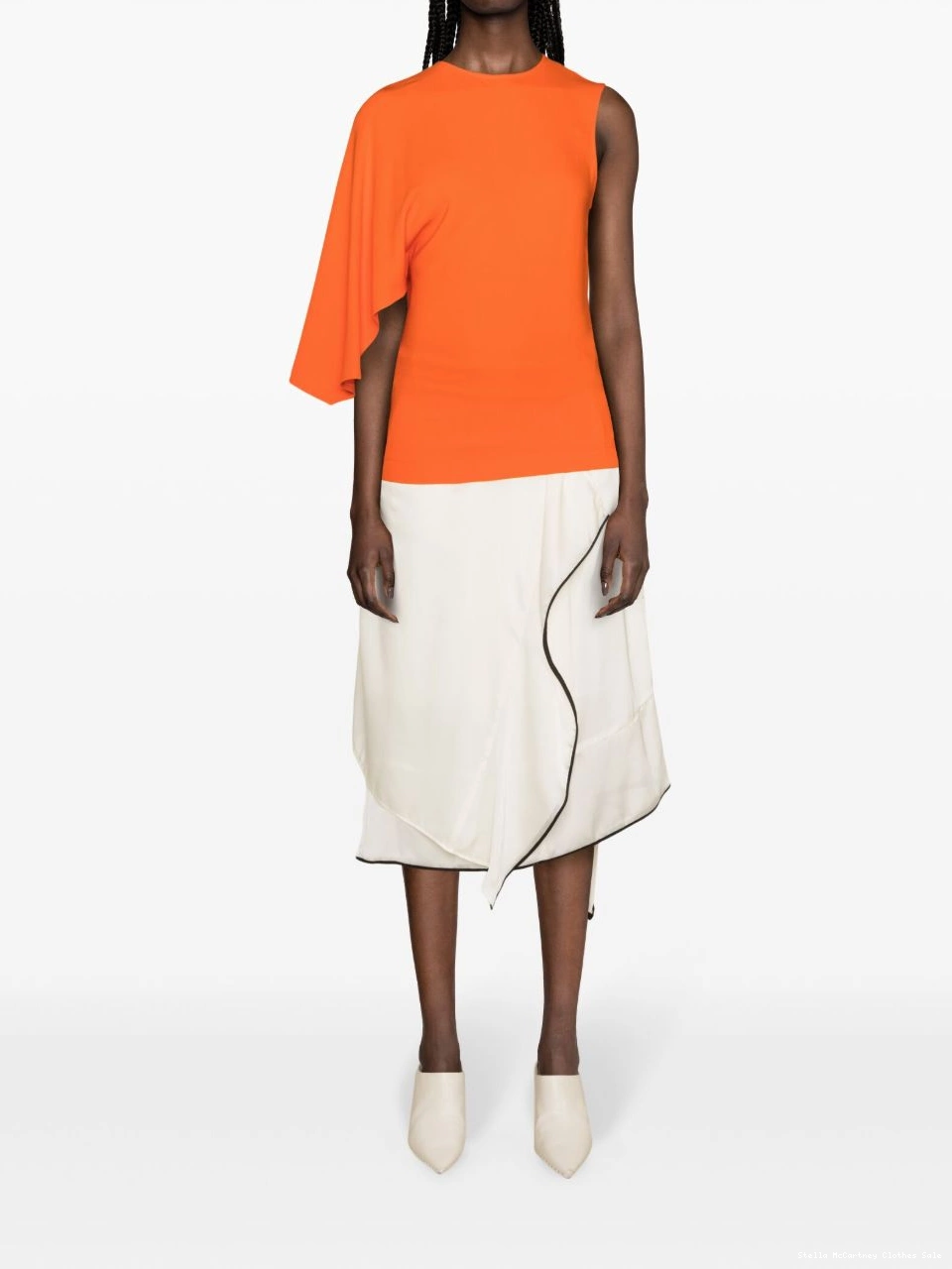 Affordable McCartney Women asymmetric top Stella cape-detailed 0727